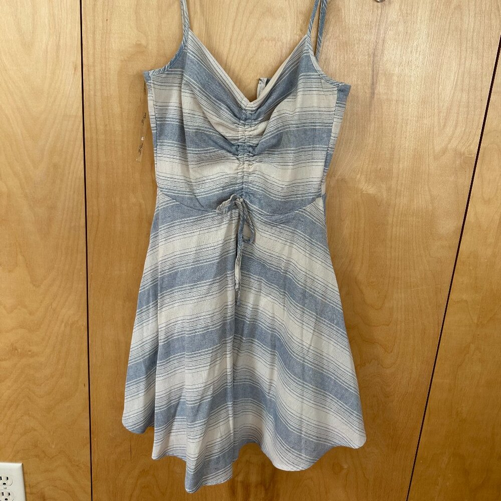 Blue striped sundress